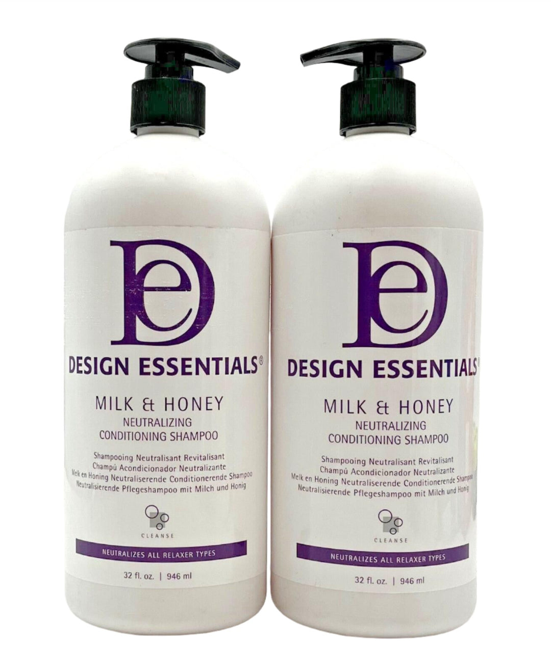 Design Essentials Milk & Honey Neutralizing Conditioning Shampoo 32 oz-2 Pack