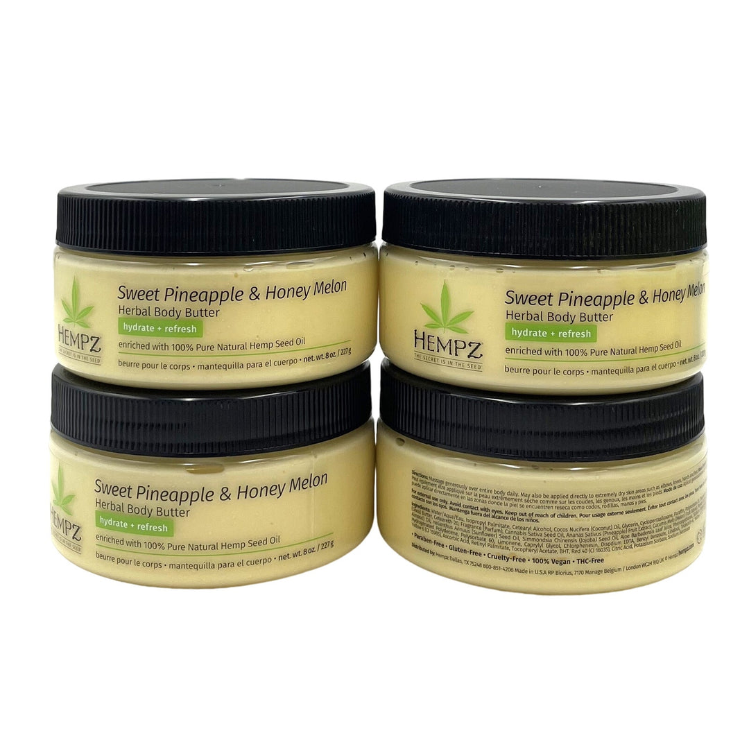 Hempz Sweet Pineapple & Honey Melon Body Butter 8 oz-4 Pack