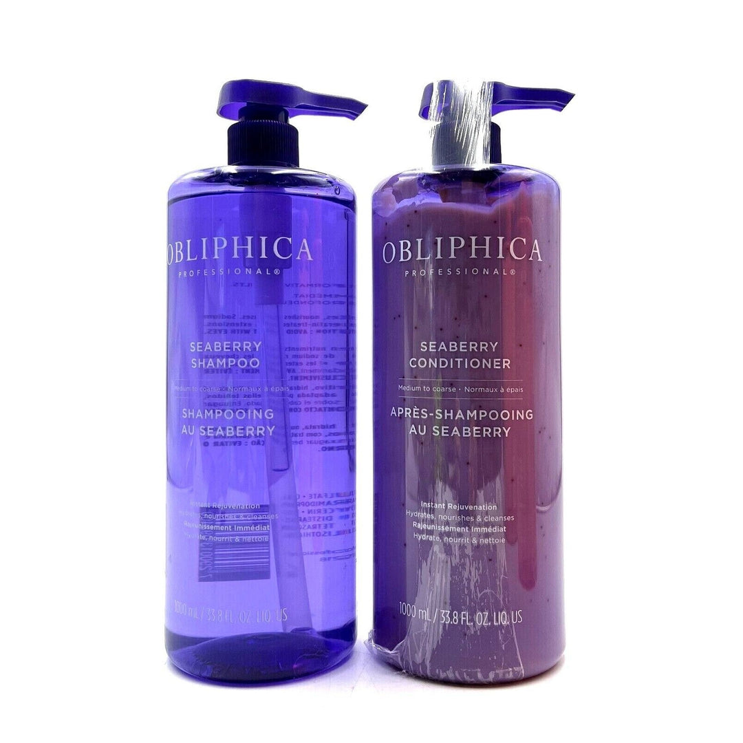 Obliphica Seaberry Shampoo & Conditioner Medium To Coarse Hair 33.8 oz Duo