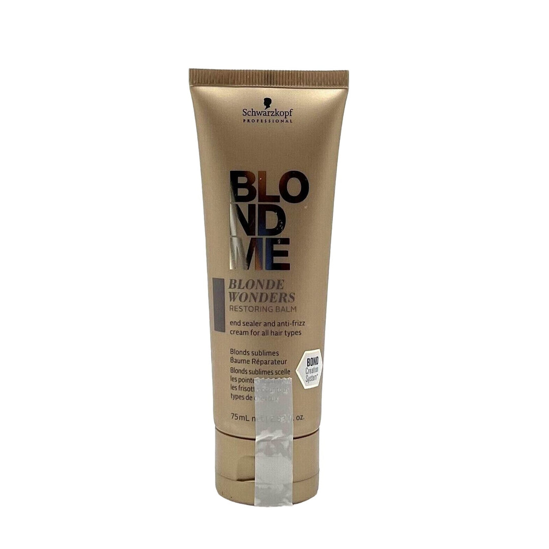 Schwarzkopf Blonde Wonders Restoring Balm End Sealer & Anti-Frizz Cream 2.53 oz