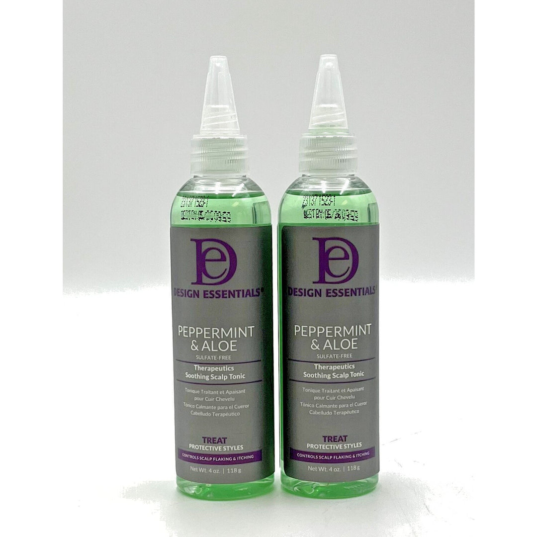 Design Essentials Peppermint & Aloe Therpeutics Soothing Scalp Tonic 4 oz-2 Pack