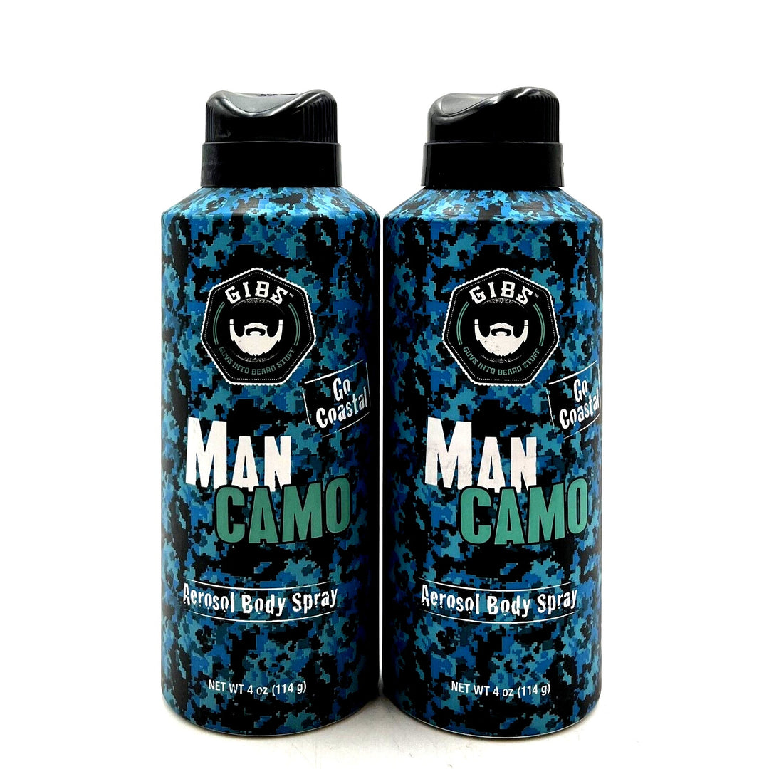 GIBS Man Camo Aerosol Body Spray 4 oz-2 Pack