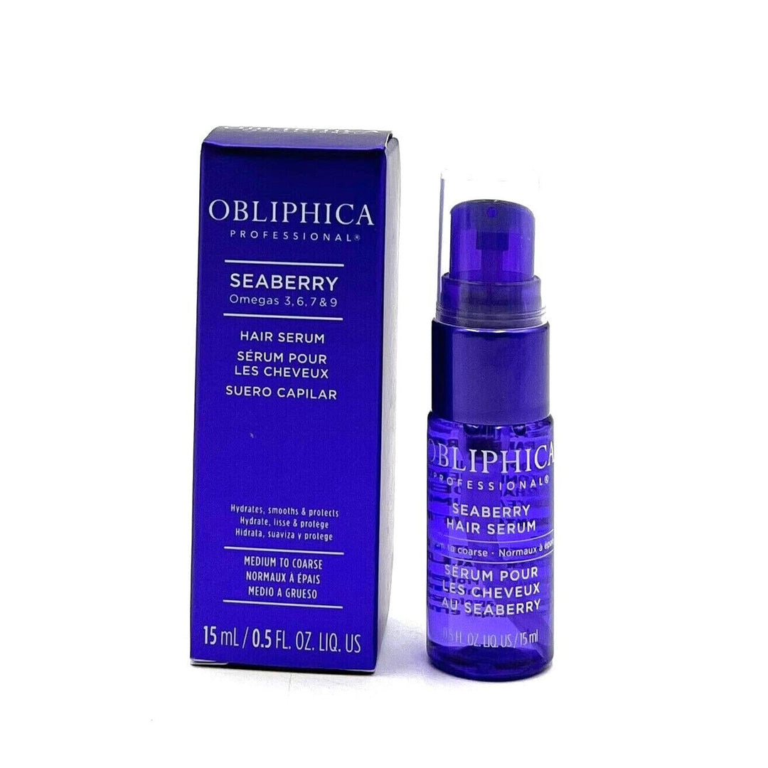 Obliphica Seaberry Hair Serum Medium To Coarse 0.5 oz