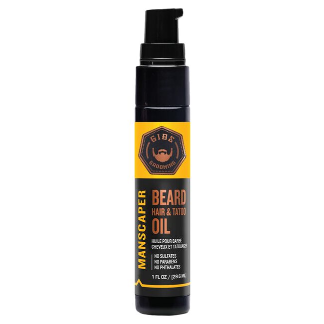 GIBS Manscaper Beard, Hair &amp; Tattoo Oil 1 fl.oz