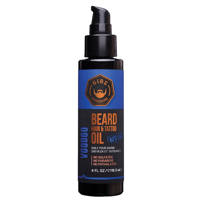 Gibs Voodoo Prince Beard, Hair &amp; Tattoo Oil 4 fl.oz