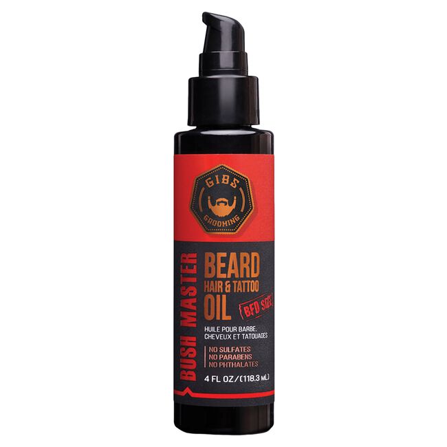 GIBS Bush Master Beard, Hair & Tattoo Oil 4 fl.oz-New