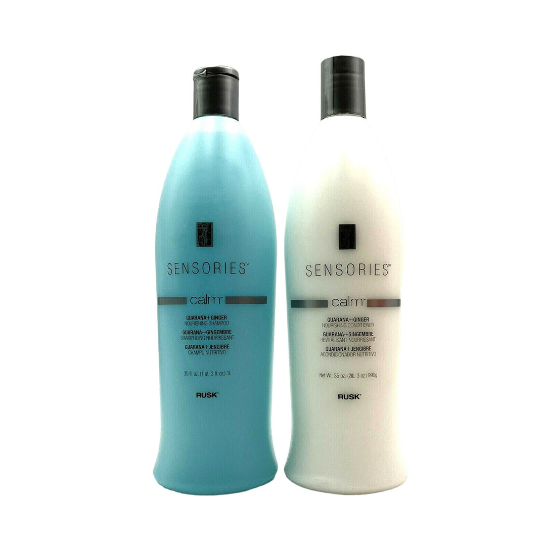 Rusk Sensories Calm Guarana+Ginger Nourishing Shampoo & Conditioner 35 oz Duo