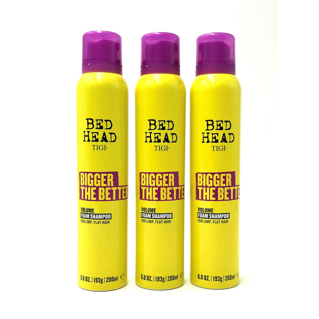 TIGI Bed Head Bigger The Better Volume Foam Shampoo 6.8 oz-3 Pack