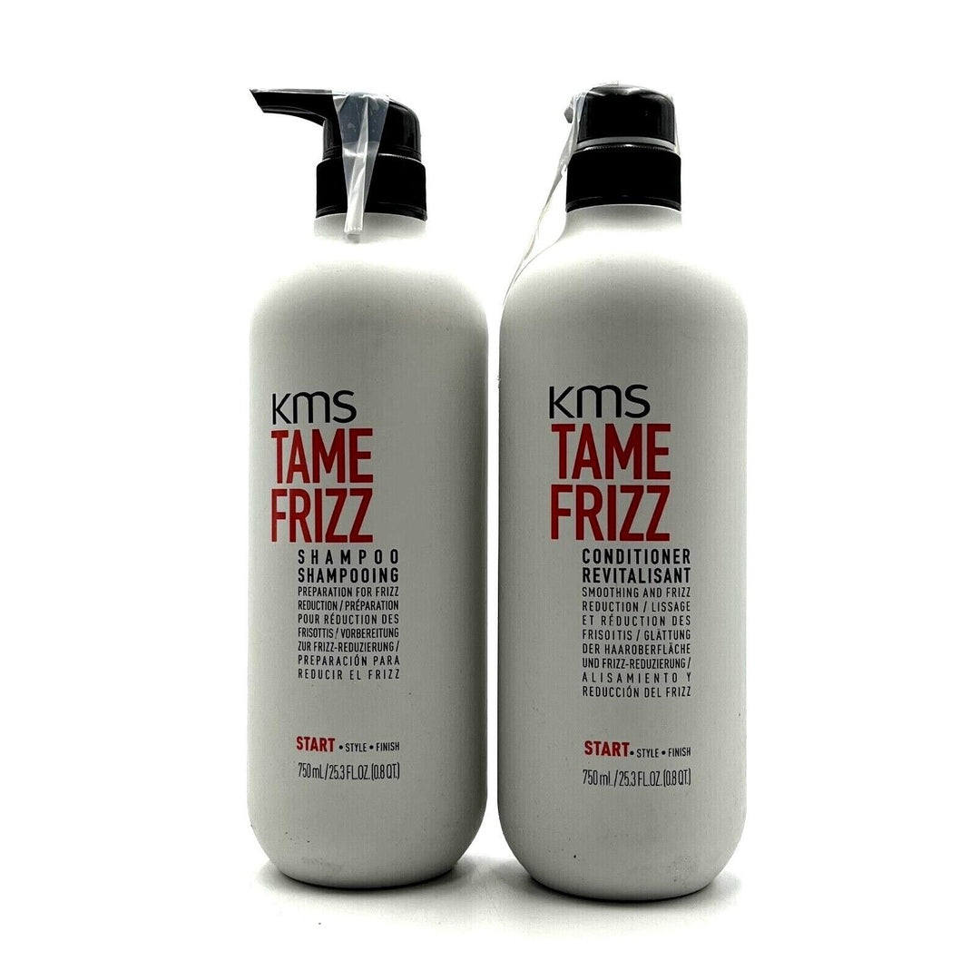 kms Tame Frizz Shampoo & Conditioner - Smooth & Frizz Reduction 25.3 oz Duo