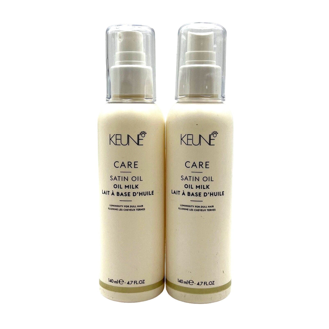 Keune Care Satin Oil Milk Luminosity For Dull Hair 4.7 oz-2 Pack