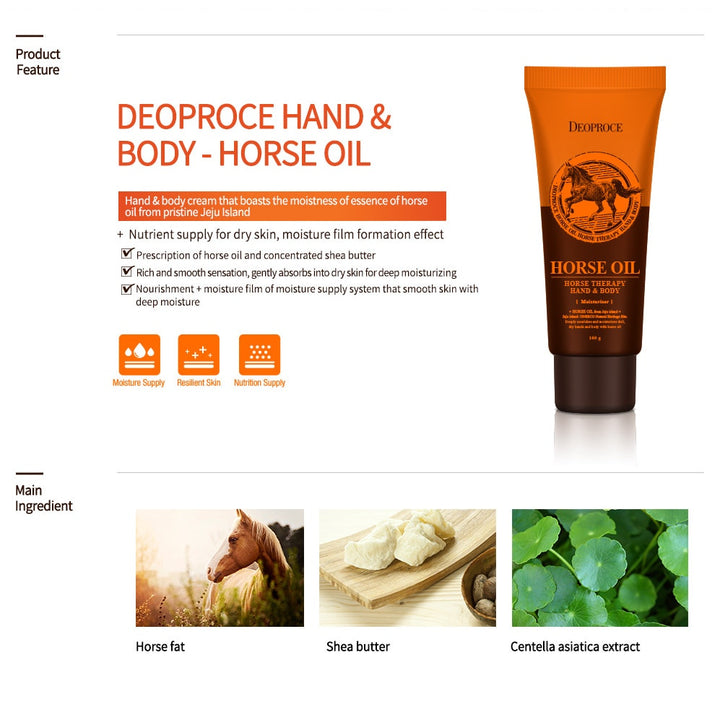 Deoproce Hand & Body Horse Oil 100ml