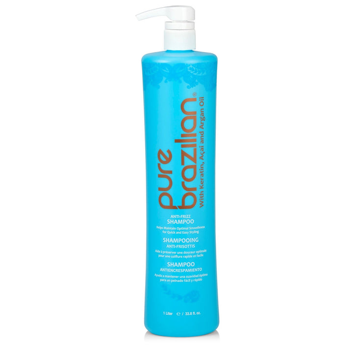 Pure Brazilian Anti-Frizz Shampoo &amp; Conditioner- Liter Duo