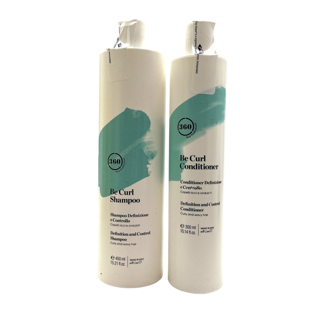 360 Be Curl Shampoo 15.21 fl.oz  Conditioner 10.14 fl.oz duo Curly Hair