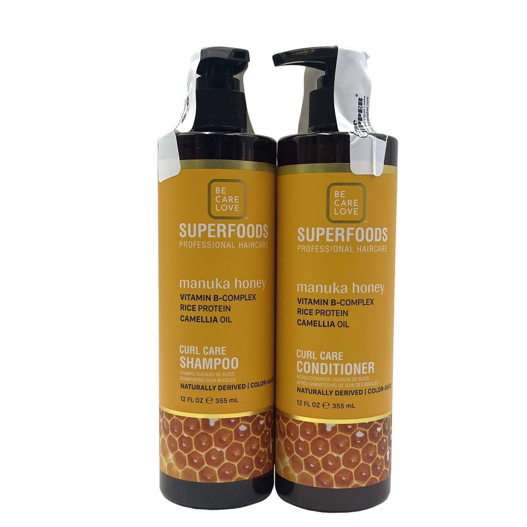 Be Care Love Manuka Honey Curl Shampoo & Conditioner 12 fl.oz Duo