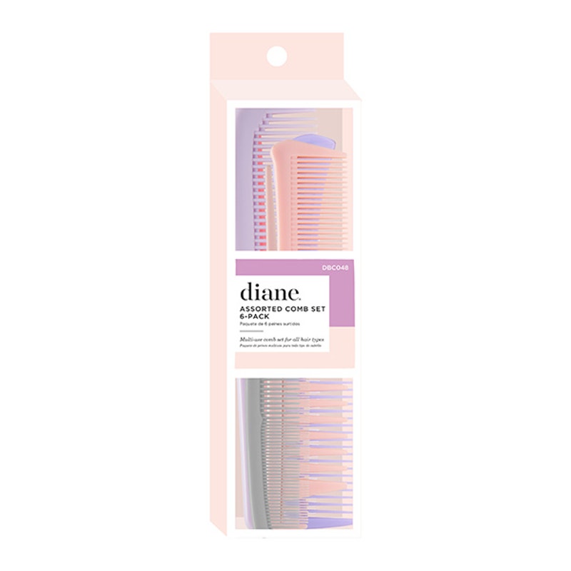 Diane Assorted Comb Set, 6 Pack