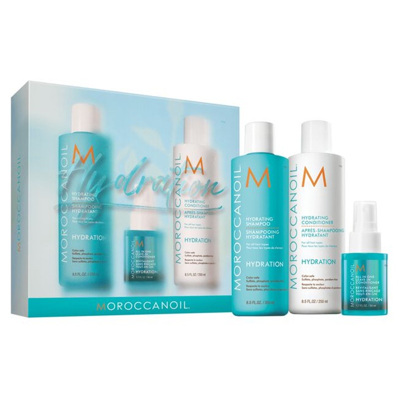 Moroccanoil Hydrate Spring Kit (Shampoo,Conditioner & All In One Conditioner)