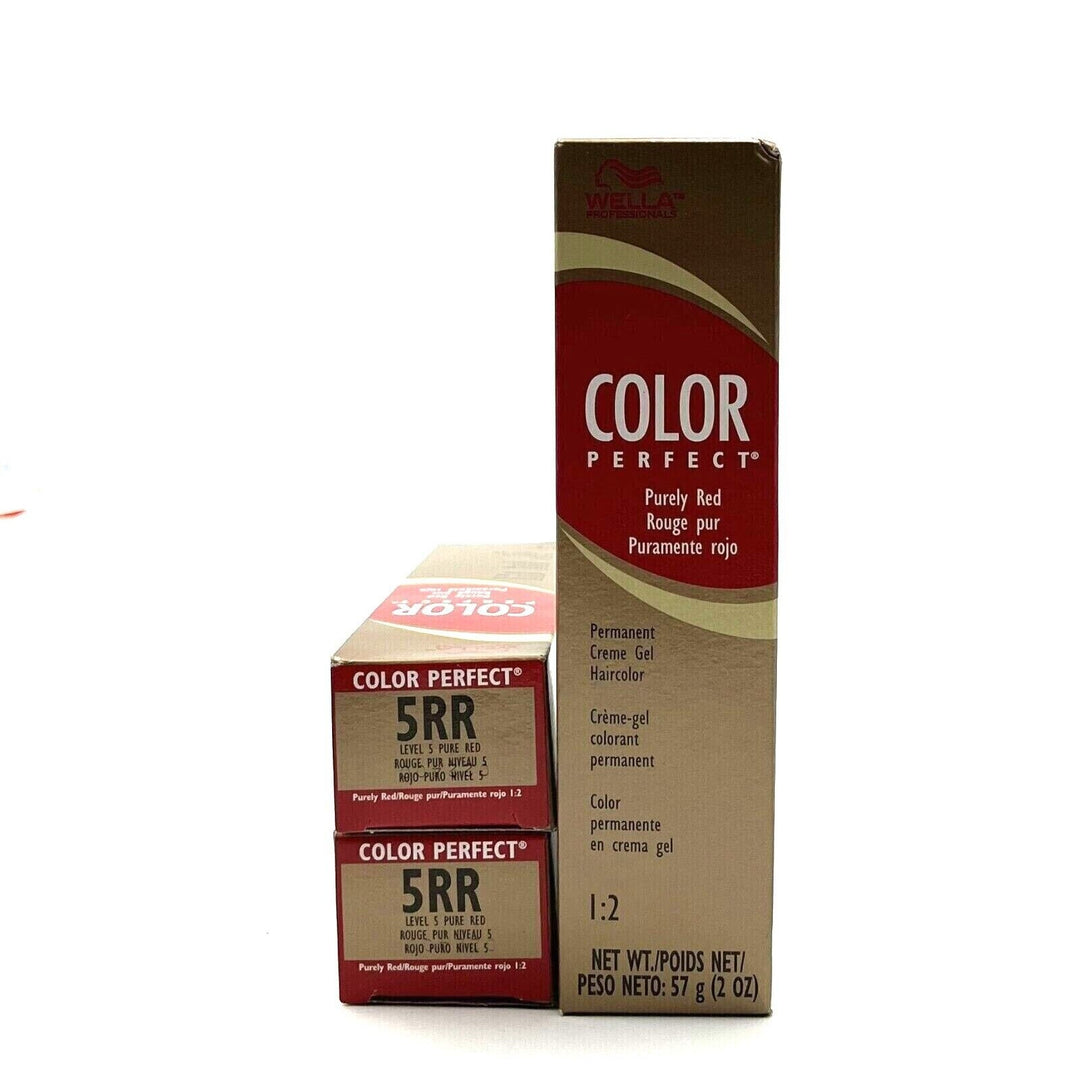 Wella Color Perfect Permanent Creme Gel 5RR Purely Red-2 Pack