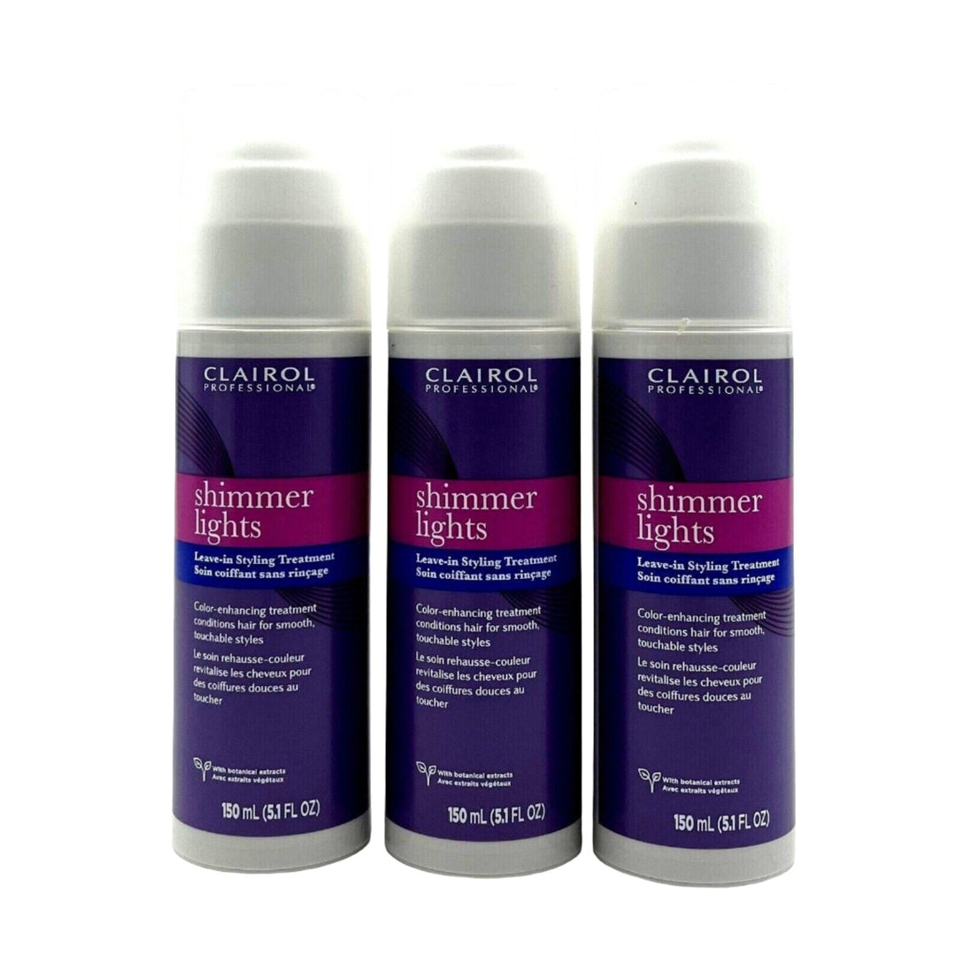 Clairol Shimmer Lights Leave In Styling Treatment Color-Enhancing 5.1 oz-2 Pack