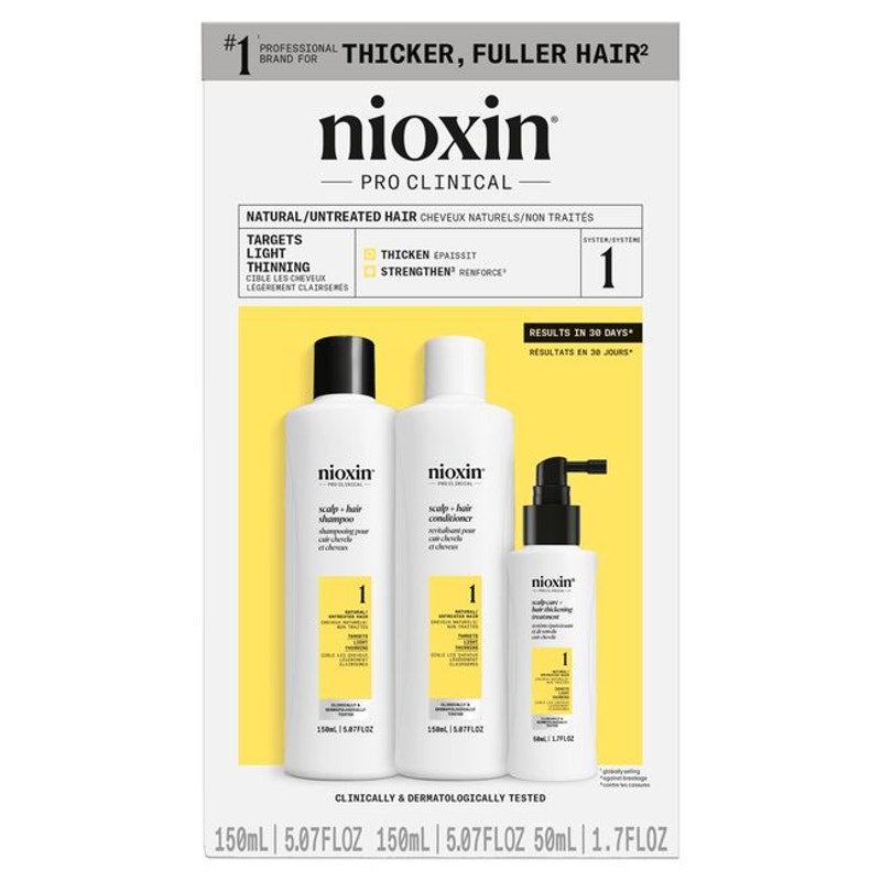 Nioxin System Trial Kit 1, Cleanser, Scalp Therapy, Scalp Treatment