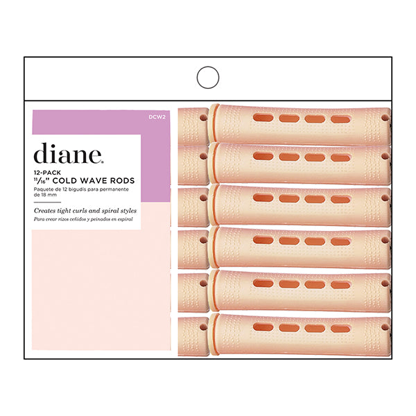 Diane Long Cold Wave Perm Rods, 12 Pack-Choose Yours