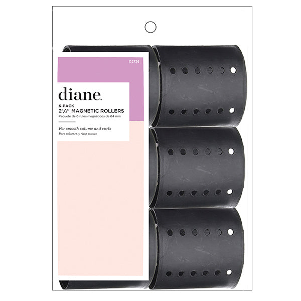 Diane Super Jumbo Magnetic Rollers, 6 Pack-Purple 3"-2 Pack