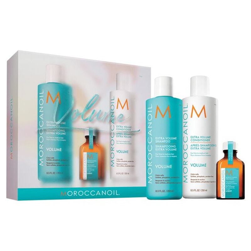 Moroccanoil Volume Spring Kit (Extra Volume Shampoo, Conditioner, Oil)