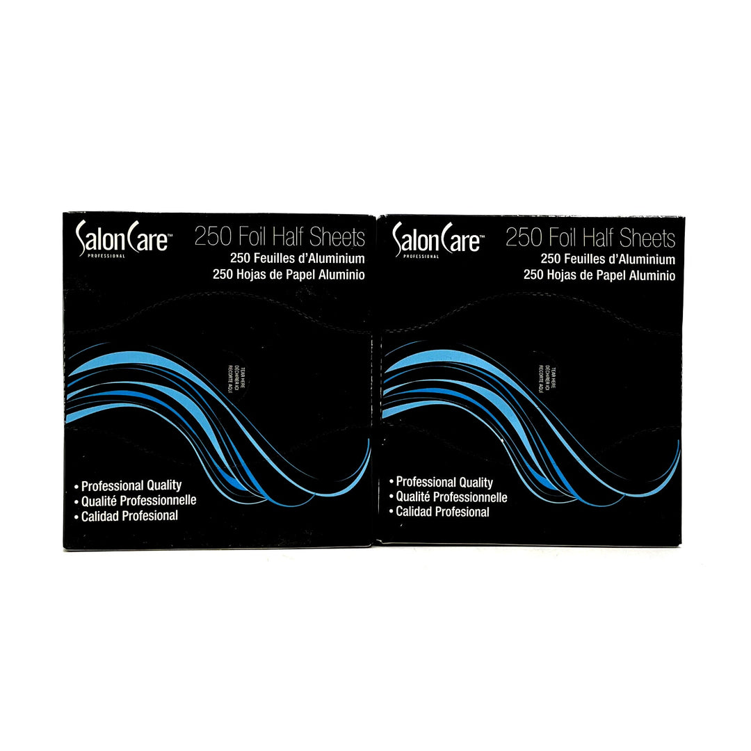 Salon Care Half Cut Foil 250 Count Sheets-2 Pack