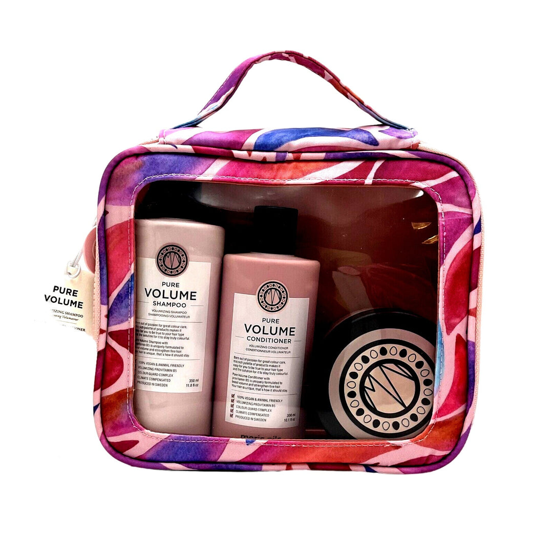 Maria Nila Pure Volume Gift Kit (Shampoo/Conditioner/Mask/Toiletry Bag)