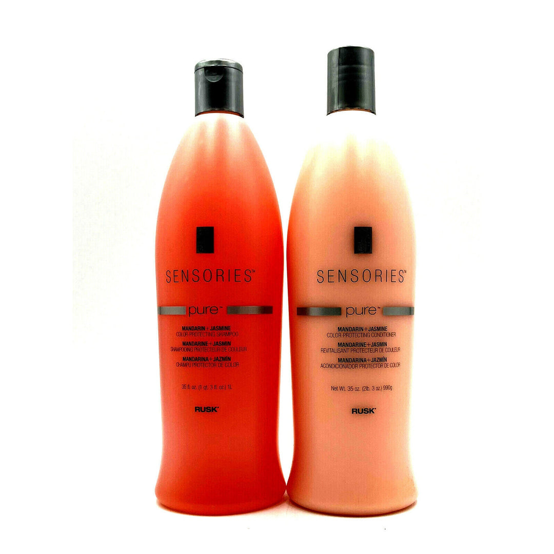 Rusk Sensories Pure Mandarin+Jasmine Color Protecting Shampoo & Conditioner 35oz