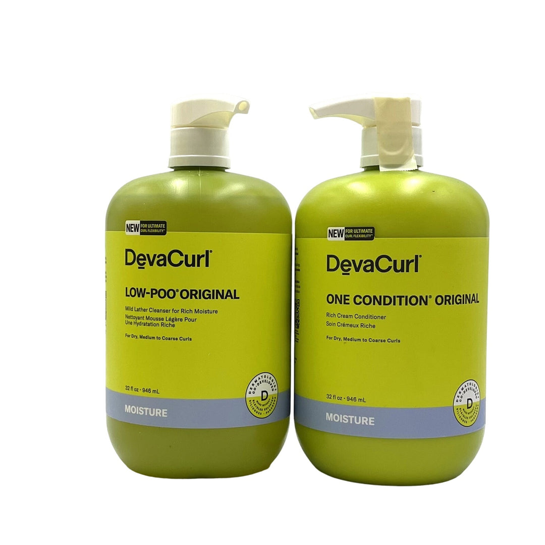 DevaCurl Low-Poo Original Mild Lather Cleanser & One Condition Original 32 oz