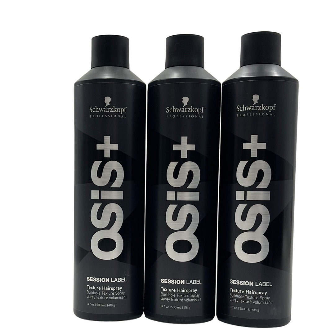 Schwarzkopf OSiS+ Session Label Texture Hairspray 14.7 oz-3 Pack