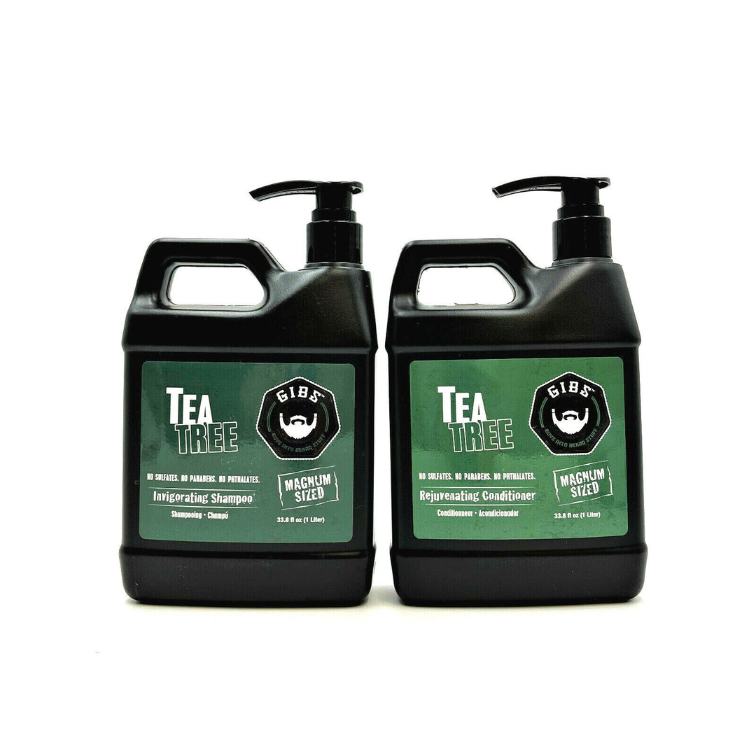 GIBS Tea Tree Invigorating Shampoo & Rejuvenating Conditioner 33.8 oz Duo