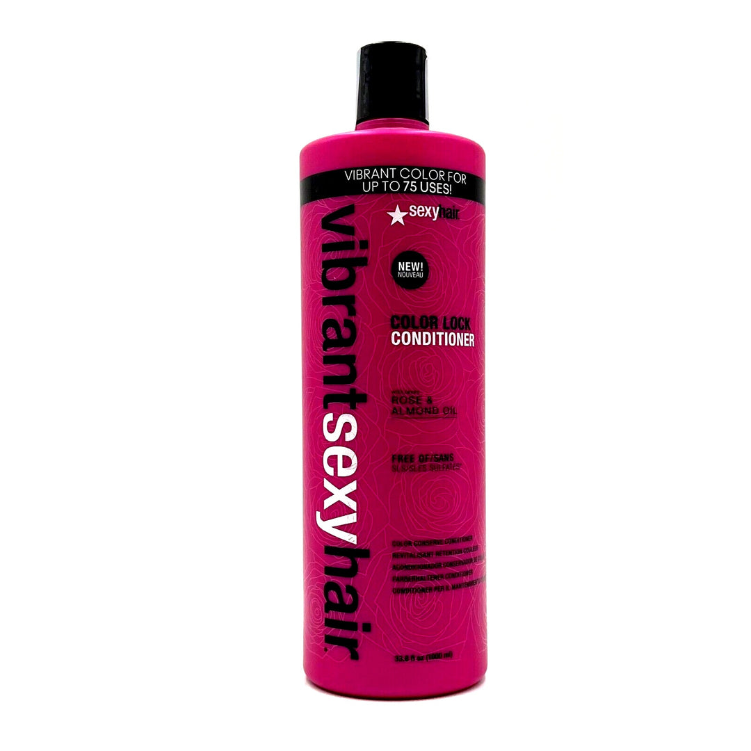 Sexy Hair Vibrant SexyHair Color Lock Conditioner Rose Almond Oil 33.8 oz