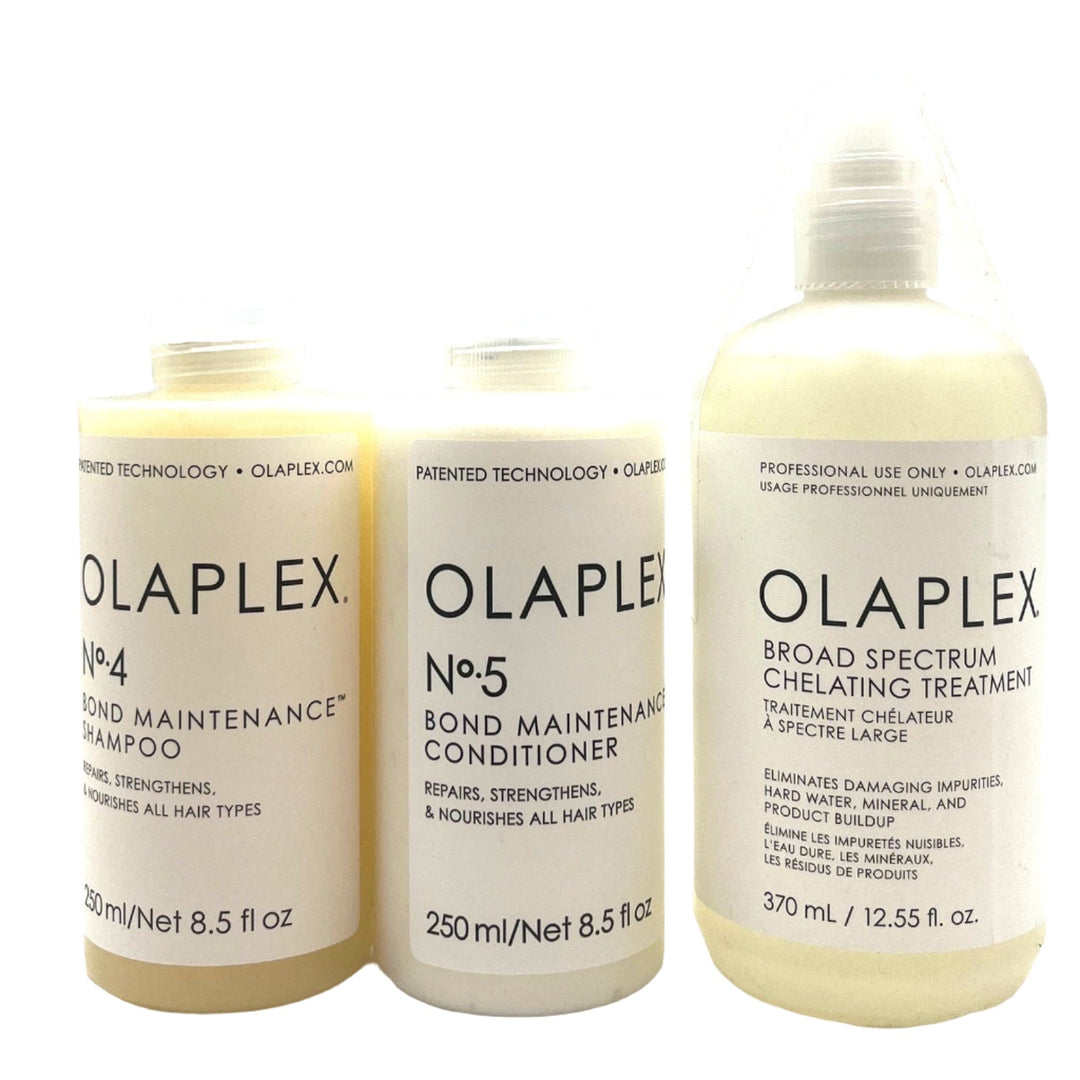 Olaplex No.4 & No.5 Shampoo Condition 8.5 fl.oz & Chelating Treatment 12.55 fl.oz