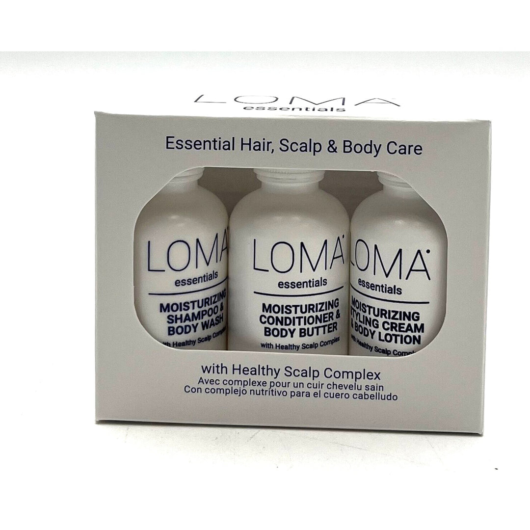 Loma Essential Hair, Scalp & Body Care Travel Set