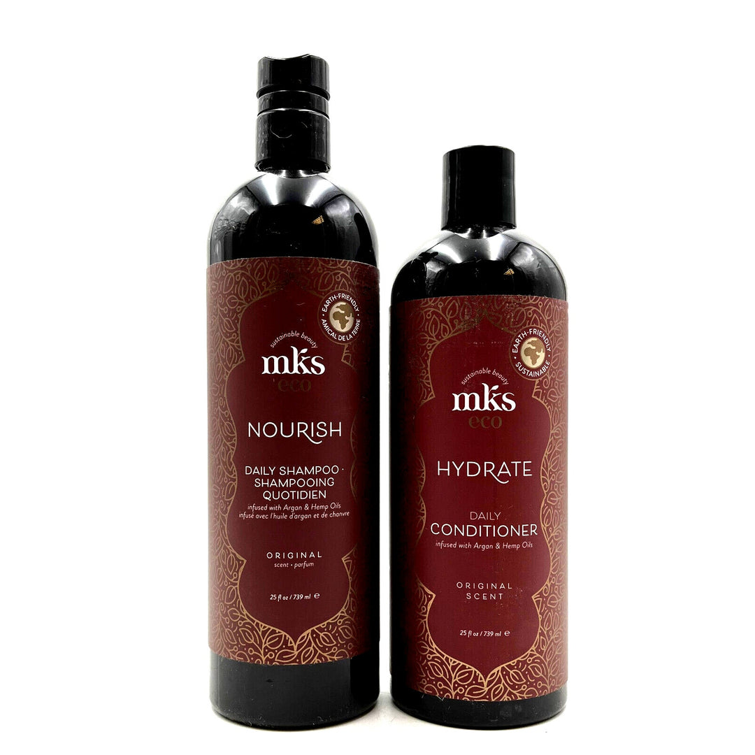 mks eco Nourish Daily Shampoo & Hydrate Conditioner Original Scent 25 oz Duo