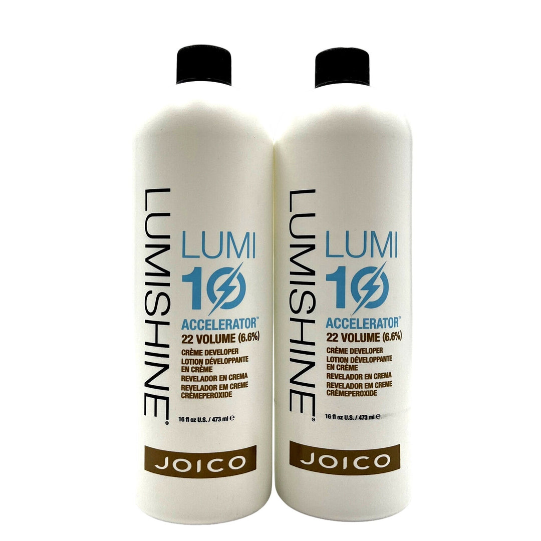 Joico Lumishine Lumi 10 Accelerator 22 Volume(6.6%) Creme Developer 16 oz-2 Pack