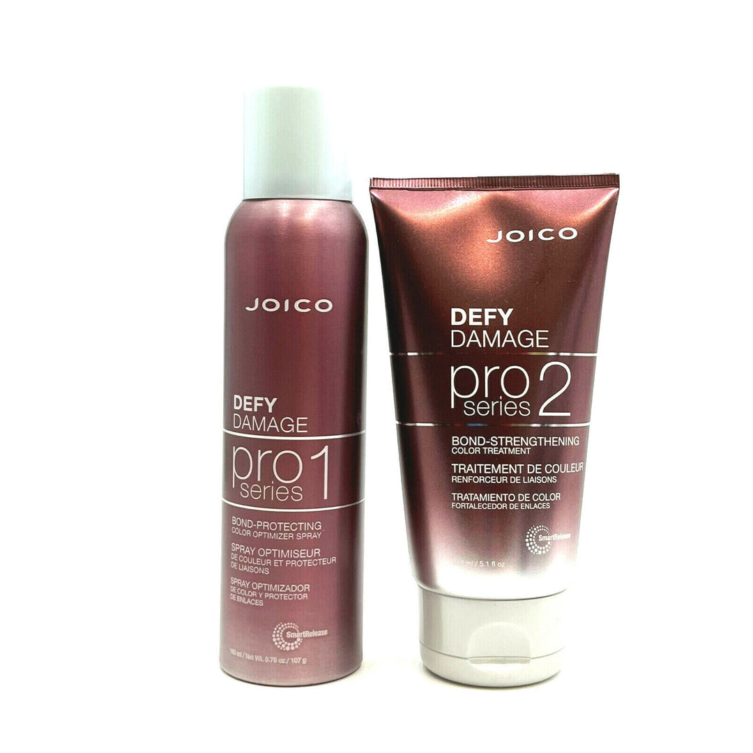 Joico Defy Damage Pro-Series Bond-Protecting Spray 3.75 oz & Treatment 5.1 oz Duo