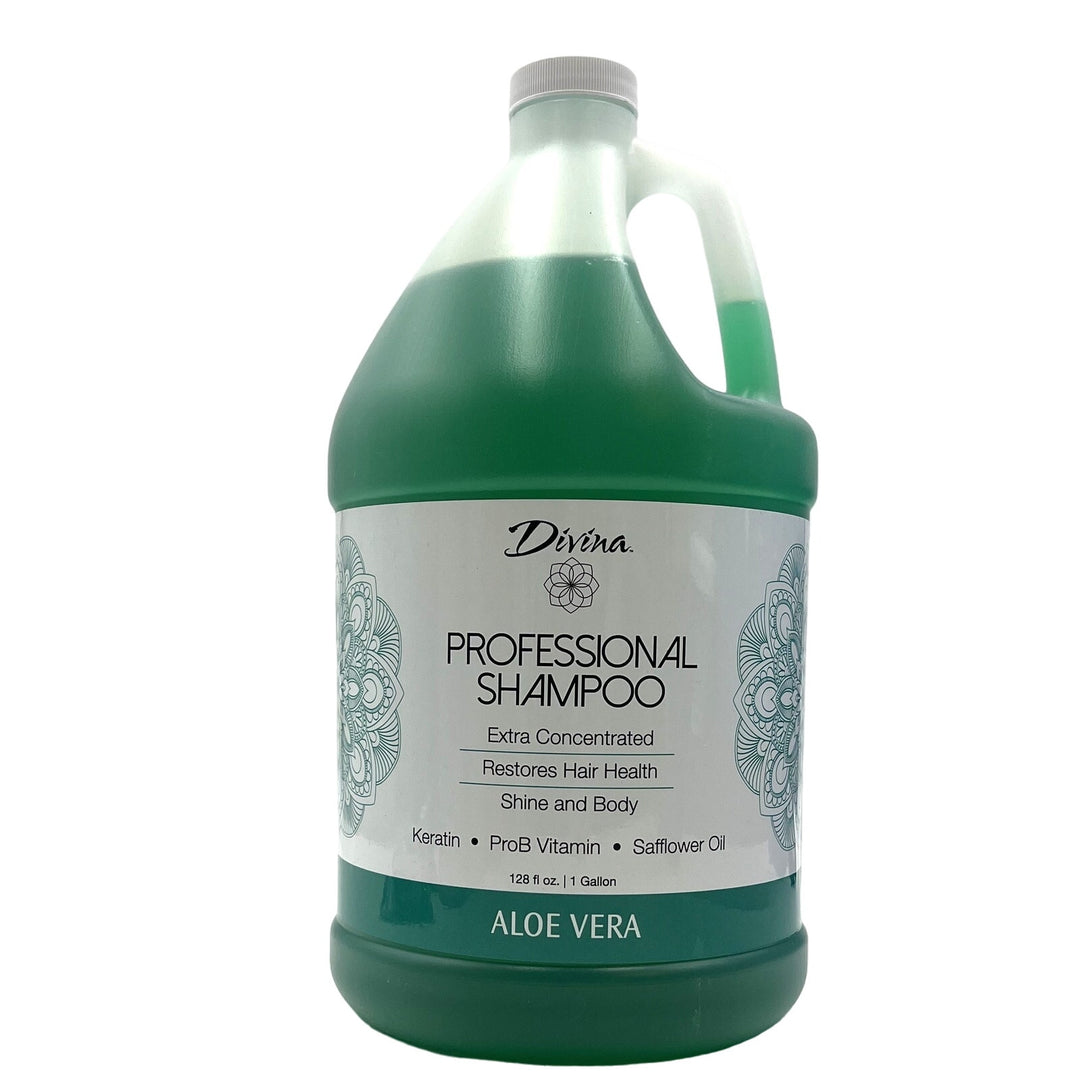 Divina Aloe Vera Shampoo Restores Keratin ProB Vitamin Safflower Oil Gallon