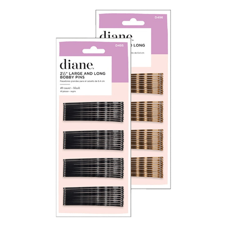 Diane Large & Long Bobby Pins 2.5", 40 Pack-Bronze