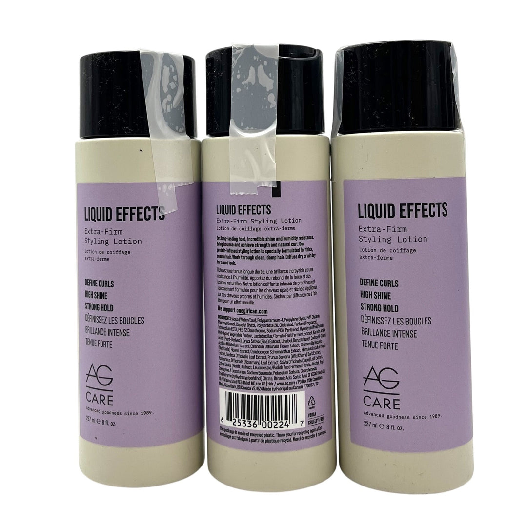 AG Care  Liquid Effects Extra-Firm Styling Lotion 8 fl.oz-3 Pack