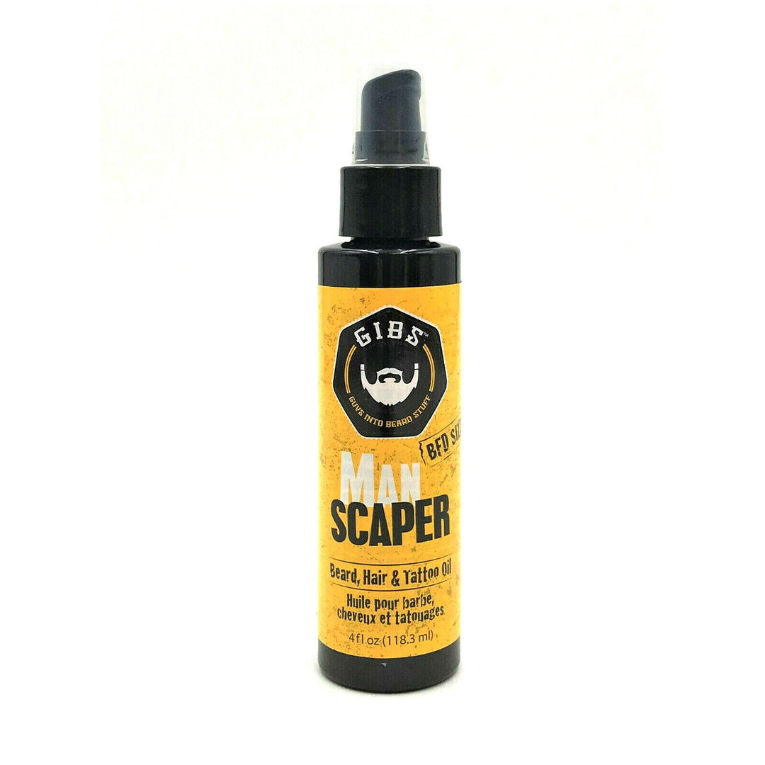 GIBS Guys Into Beard Stuff Man Scaper Beard, Hair & Tattoo Oil 4 oz