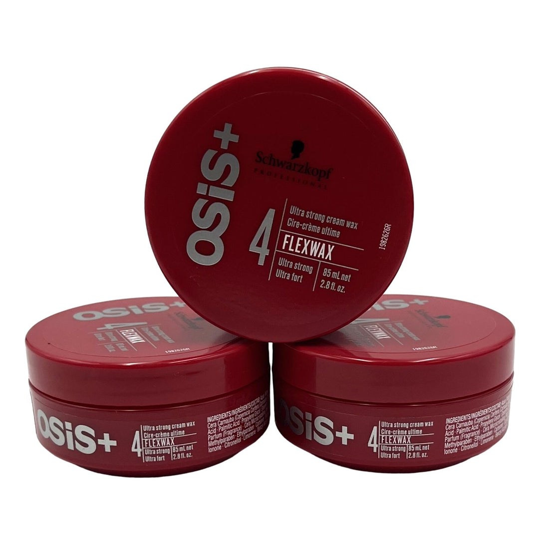 Schwarzkopf OSiS+ #4 Ultra Strong Cream Wax Flexwax 2.8 fl.oz -3 Pack