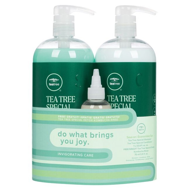 Paul Mitchell  Tea Tree Invigorating Care Set (Shampoo, Conditioner & Detox Rinse)