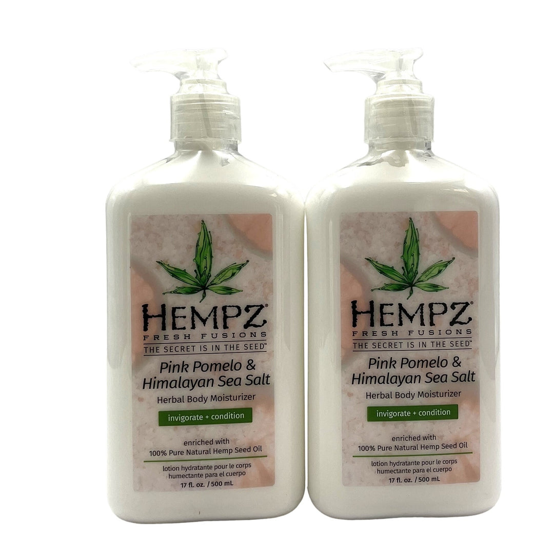 Hempz Pink Pomelo & Himalayan Sea Salt Herbal Body Moisturizer 17 fl.oz-2 Pack