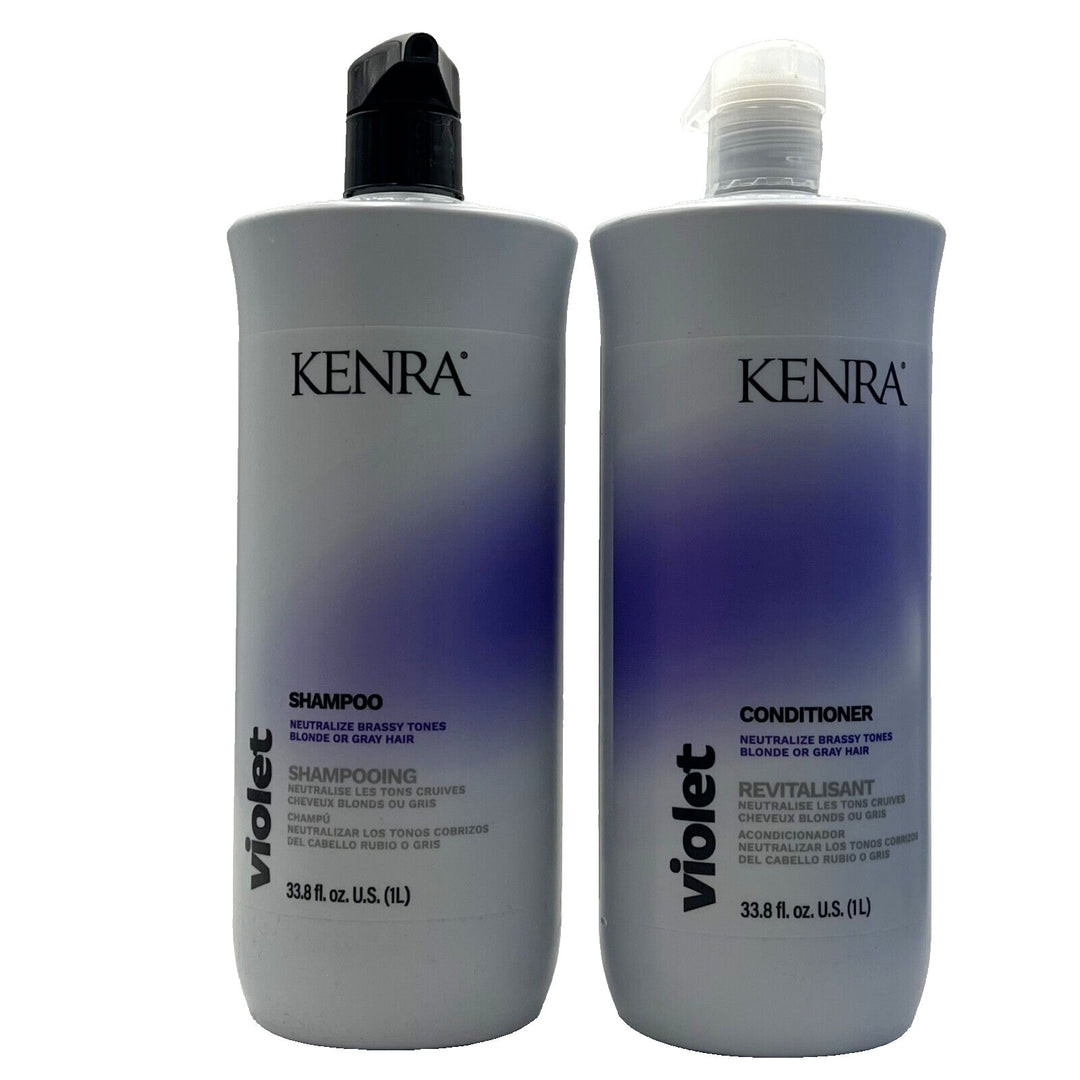 Kenra Violet Shampoo & Conditioner Neutralize Blonde Gray Hair 33.8 fl.oz