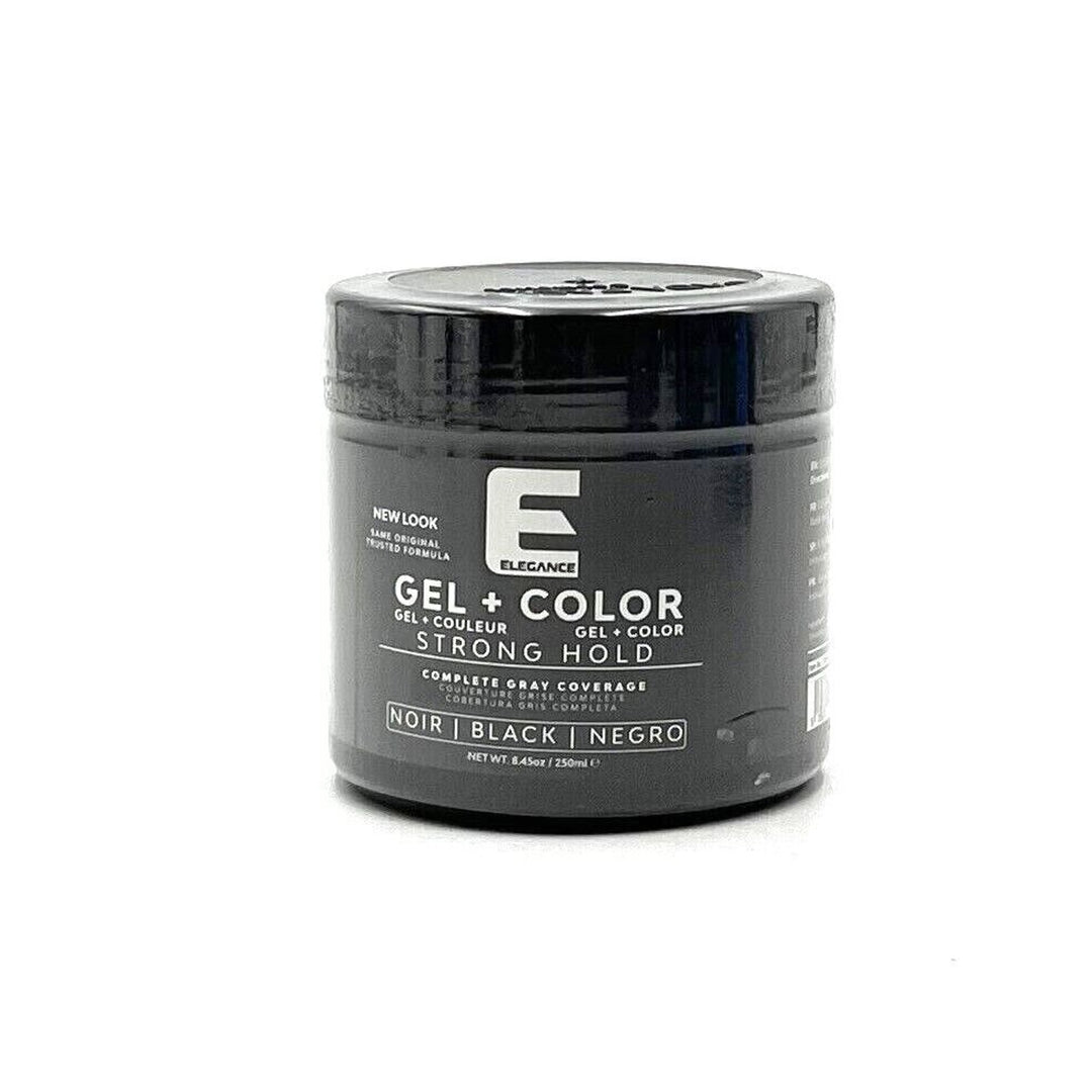 Elegance Gel+Color Black Complete Gray Coverage Strong Hold 8.45 oz