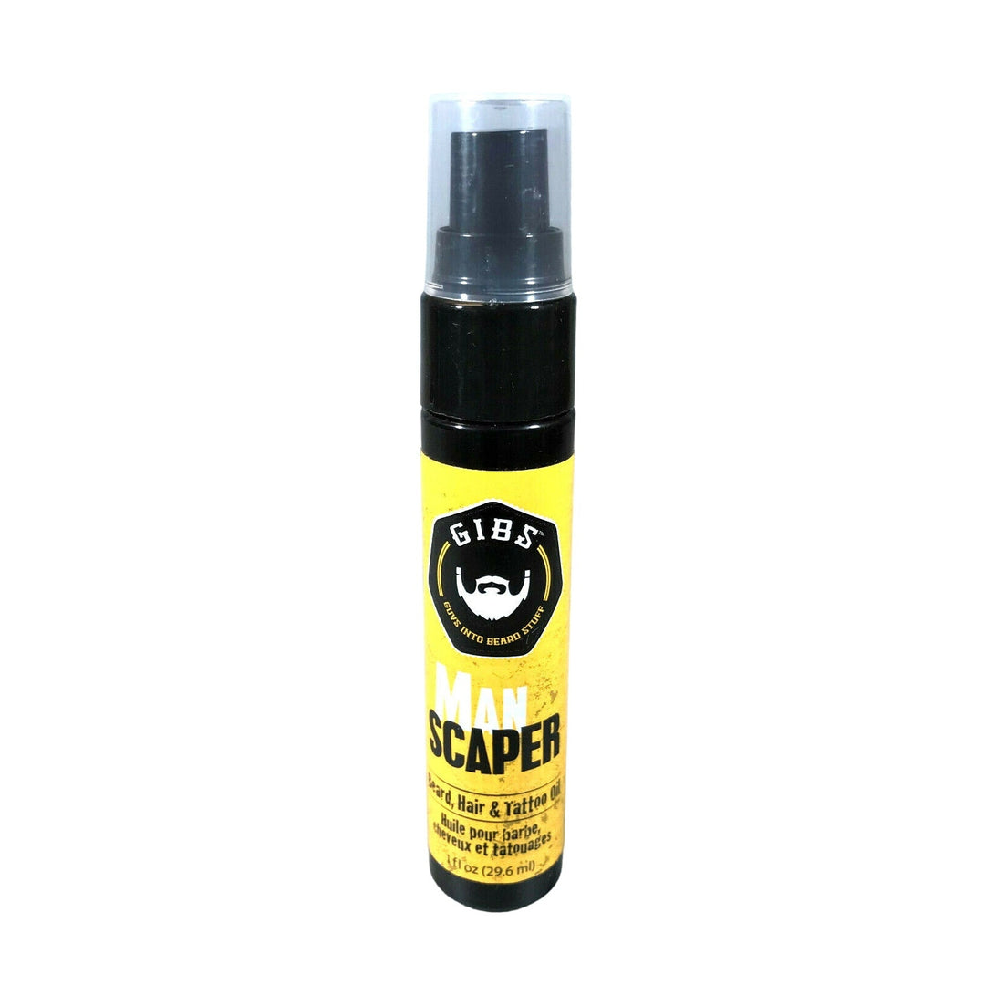 GIBS Guys Into Beard Stuff Man Scaper Beard, Hair & Tatoo Oil 1 oz