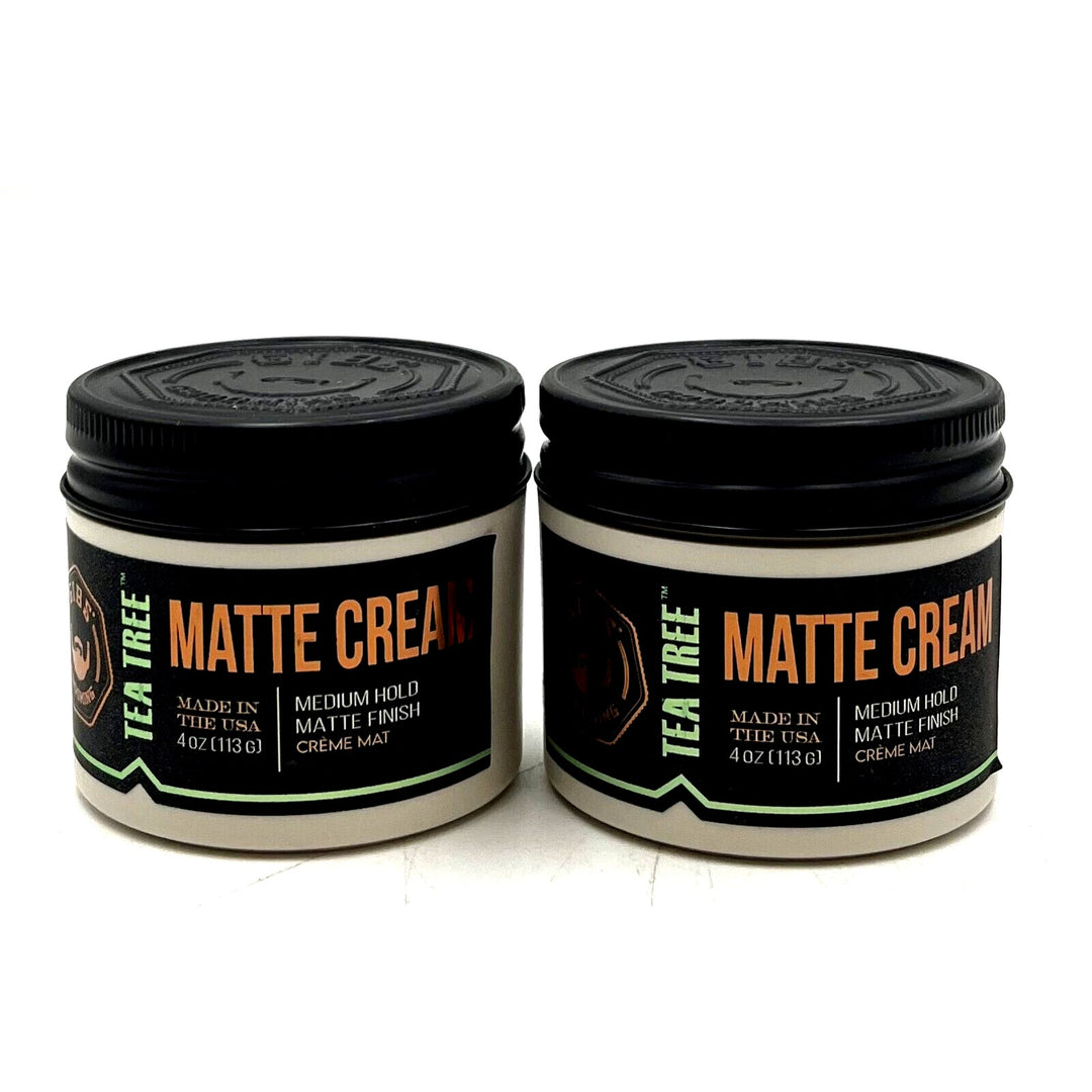 GIBS Tea Tree Matte Cream High Hold Matte Finish 4 oz-2 Pack