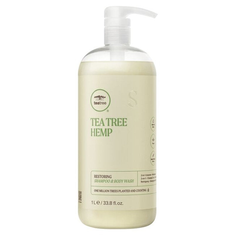 Paul Mitchell Tea Tree Hemp Restoring Shampoo & Body Wash & Lotion 33.8 fl.oz